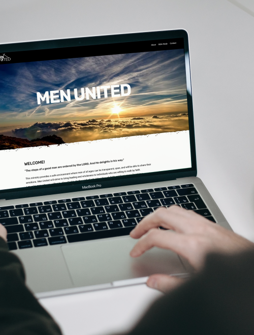 menunited man Working on MacBook Pro Mockup