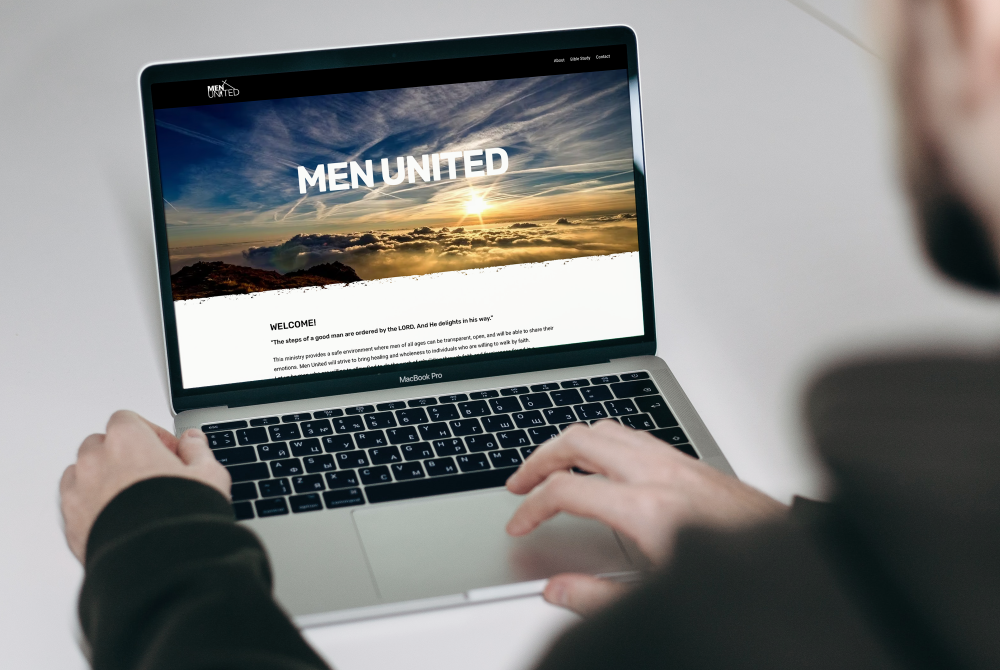 menunited man Working on MacBook Pro Mockup